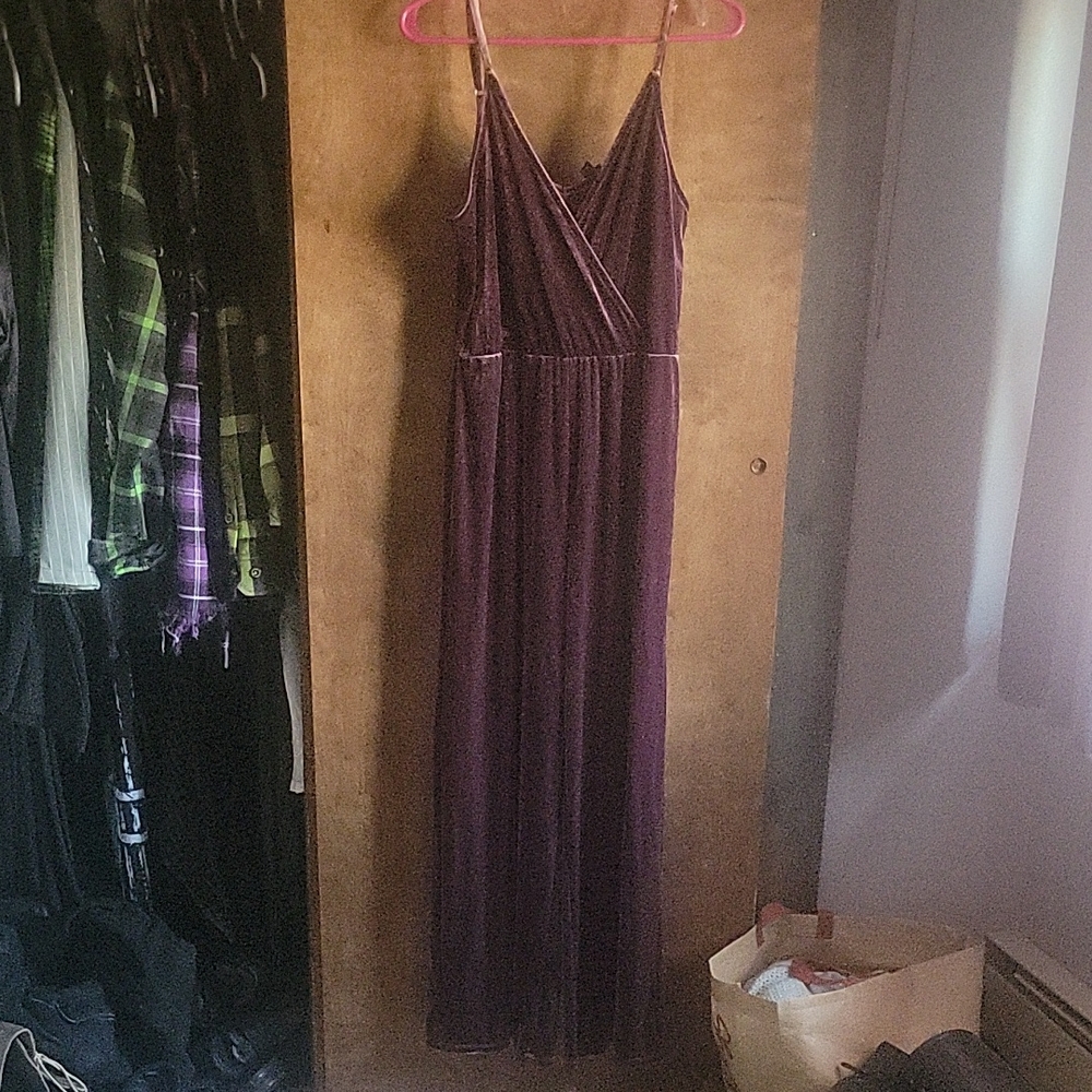 Elegant Purple Velvet Jumpsuit